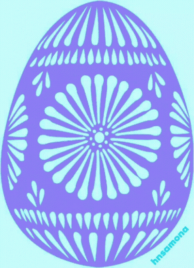Purple And Blue Easter Egg With Name Hnsama GIF