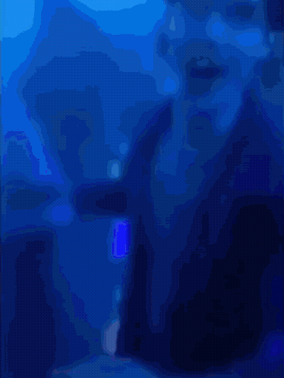 Purple And Blue Face Painting GIF
