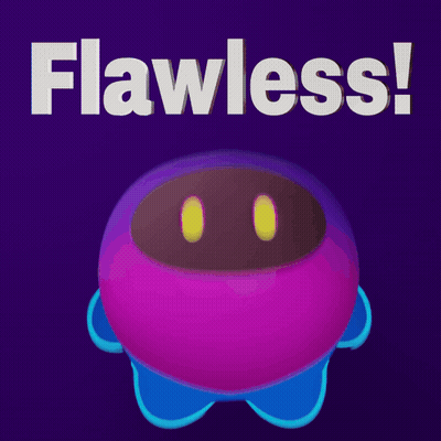 Purple and Blue Jellyfish Saying Flawless