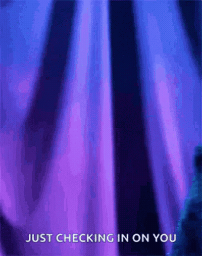Purple And Blue Just Checking In On You GIF