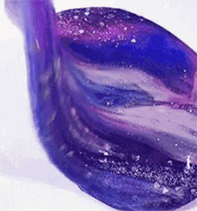 Purple And Blue Marble Sculpture GIF