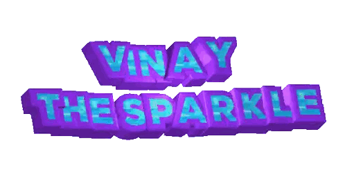Purple And Blue Text Vinay The Sparkle Sticker
