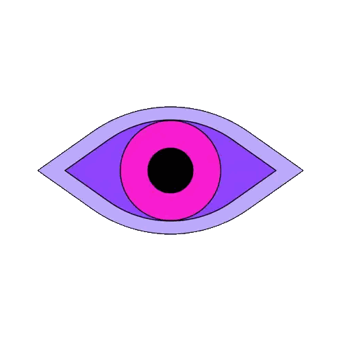 Purple And Pink Eye With Black Center Sticker
