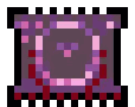 Purple And Pink Heart Square Pixel Art Sticker
