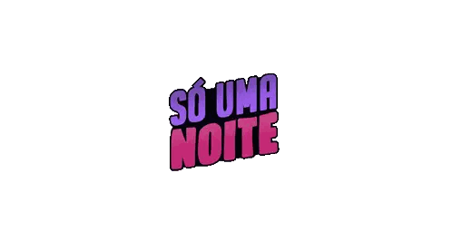 Purple And Pink Logo So Uma Noite Sticker