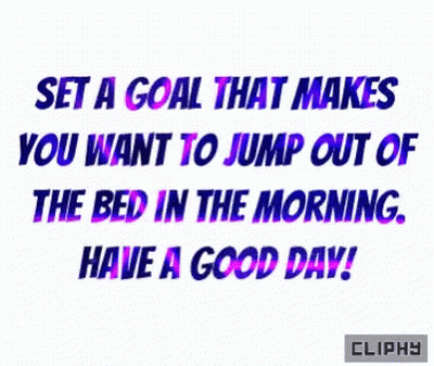 Purple And Pink Set A Goal That Makes You Want To Jump Out Of Bed GIF