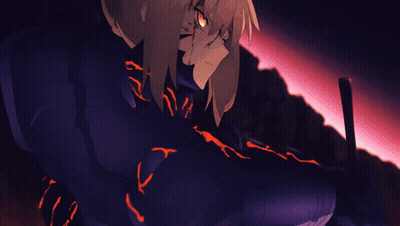 Purple And Red Anime Character With Sword GIF