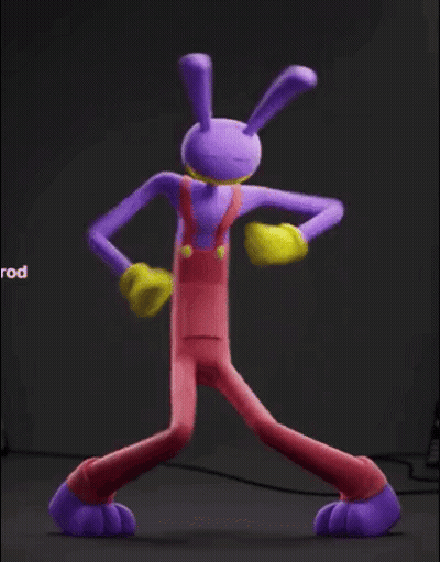 Purple And Red Cartoon Character Dancing GIF