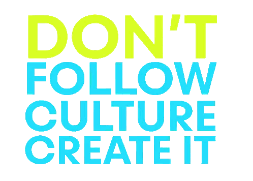 Purple And Red Sign Do Not Follow Culture Create Sticker