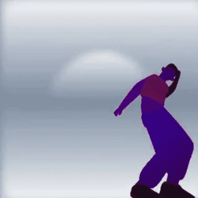 Purple And Red Silhouette On Rock GIF