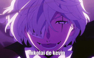 Purple And White Anime Character Nikolai De Kevin GIF