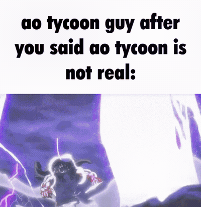 Purple And White Ao Tycoon Guy After You Said Ao Tycoon Is Not Real GIF