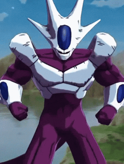 Purple And White Cartoon Character With Blue Eye Standing In Field GIF
