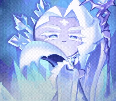 Purple And White Cartoon Character With Staff GIF