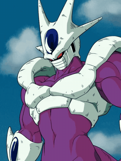 Purple And White Cartoon With Blue Eye In Blue Sky GIF