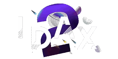Purple And White Dax Logo Sticker