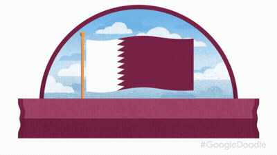 Purple And White Flag #Googledoodle GIF