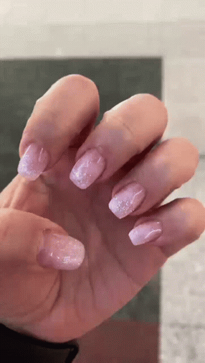Purple And White Nail Design GIF