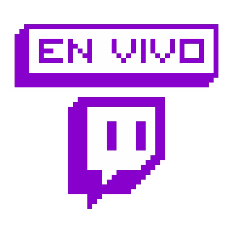Purple And White Pixel Art En Vivo Twitch Logo Sticker