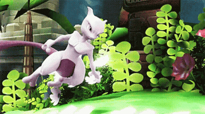 Purple And White Pokemon Jumping GIF