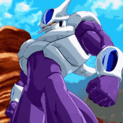 Purple And White Robot Standing In Desert GIF