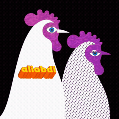 Purple And White Rooster With Aliabadi GIF
