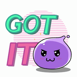 Purple Animated Kawaii Got It GIF