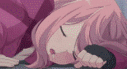 Purple Anime Girl In Deep Slumber GIF