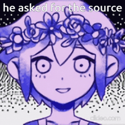 Purple Anime Girl With Flower Crown GIF