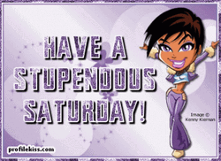 Purple Art Card Saturday Blessings GIF