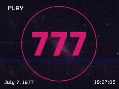 Purple Background 777 Circle July 7 1977 GIF