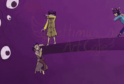 Purple Background Art Cafe GIF