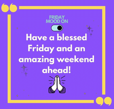 Purple Background Blessed Friday Amazing Weekend GIF