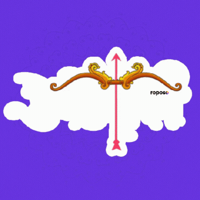 Purple Background Bow And Arrow Roposo GIF