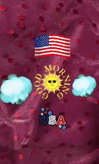 Purple Background Good Morning USA GIF