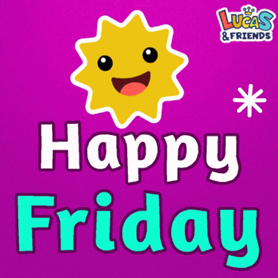 Purple Background Happy Friday Smiling Sun GIF