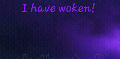 Purple Background I Have Woken GIF