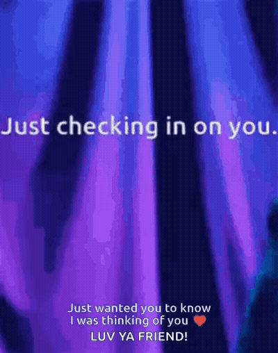 Purple Background Just Checking In On You GIF