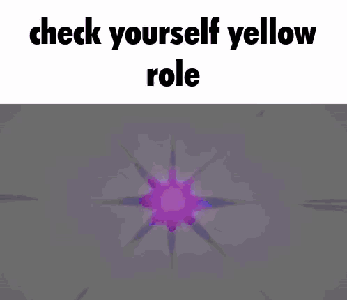 Purple Background Person Holding Glowing Object Saying Check Yourself Yellow Role GIF