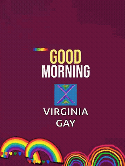 Purple Background Rainbow Good Morning Virginia Gay GIF