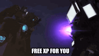Purple Background Saying Free XP For You GIF