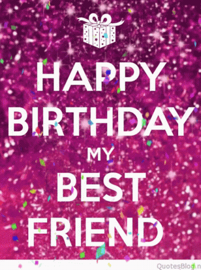 Purple Background Saying Happy Birthday My Best Friend GIF