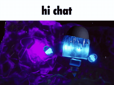 Purple Background Saying Hi Chat GIF
