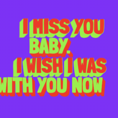 Purple Background Saying I Miss You Baby I Wish I Was With You Now GIF