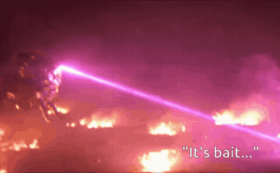 Purple Background Saying It's Bait GIF