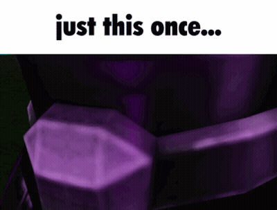 Purple Background Saying Just This Once GIF