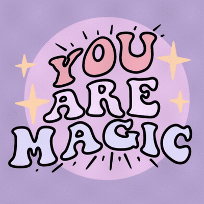 Purple Background Saying You Are Magic GIF