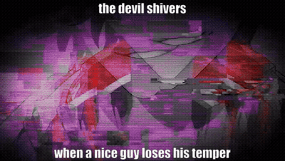 Purple Background Says The Devil Shivers When A Nice Guy Loses His Temper GIF