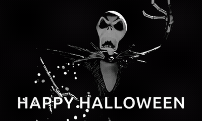 Purple Background Spider Webs Happy Halloween GIF