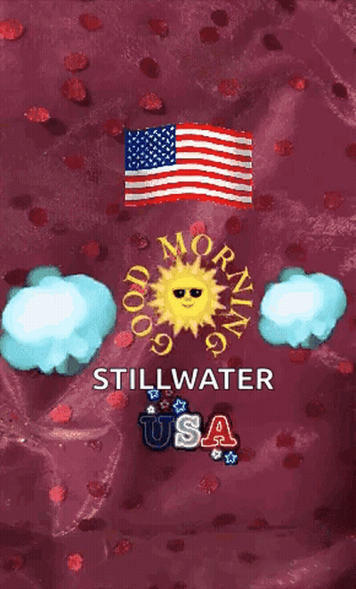 Purple Background Sun Clouds Good Morning Stillwater USA